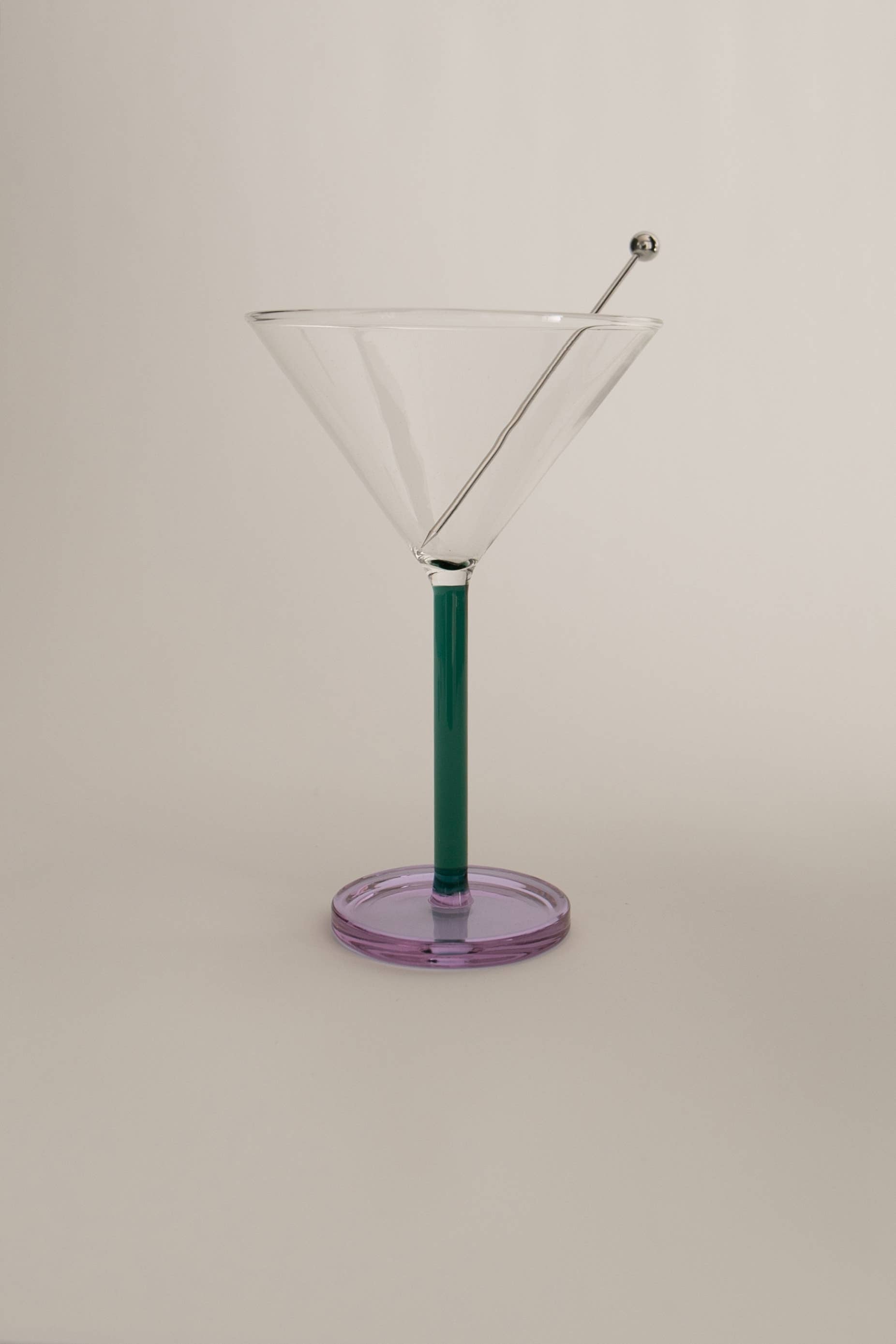 Two-Tone Cocktail Glass Pair - Lilac and Amber - Image 4