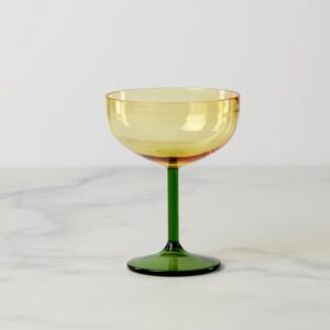 Artisan Two-Tone Borosilicate Coupe Glass