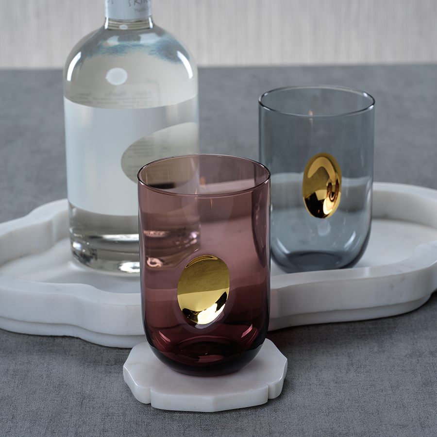 Gold Accent Glass Tumblers Set of 4 - Image 2