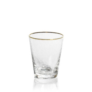 Hammered Tapered Gold Rim Glass Collection