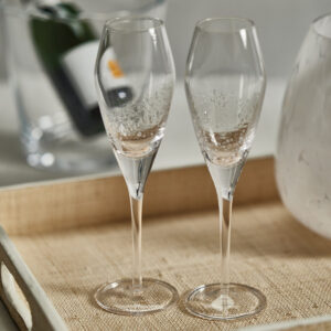 Bubble Detail Champagne Flute Set of 4