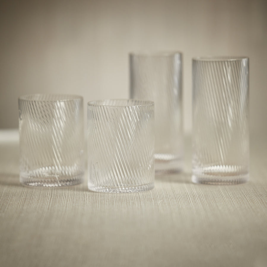 Rippled Highball and Rocks Glassware - Image 2