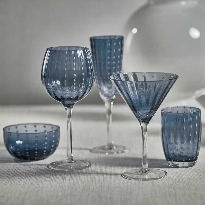 Navy White Dot Glassware Collection - Image 2