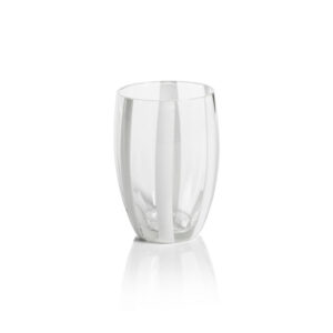 Striped Stemless Glasses Set of 4