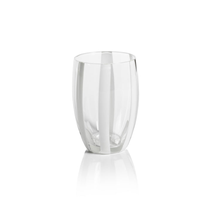 Striped Stemless Glasses Set of 4