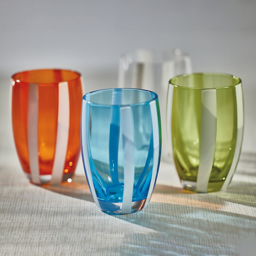 Striped Stemless Glasses Set of 4 - Image 3