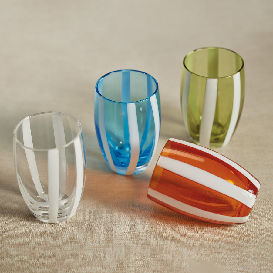Striped Stemless Glasses Set of 4 - Image 4
