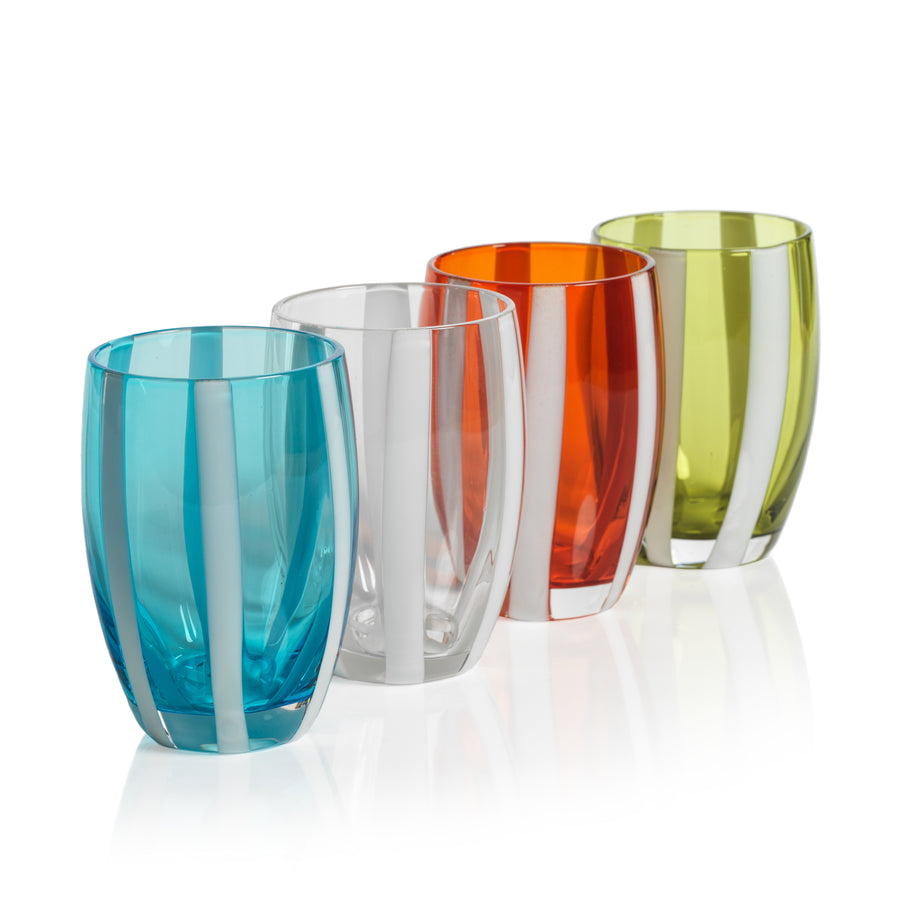 Striped Stemless Glasses Set of 4 - Image 5