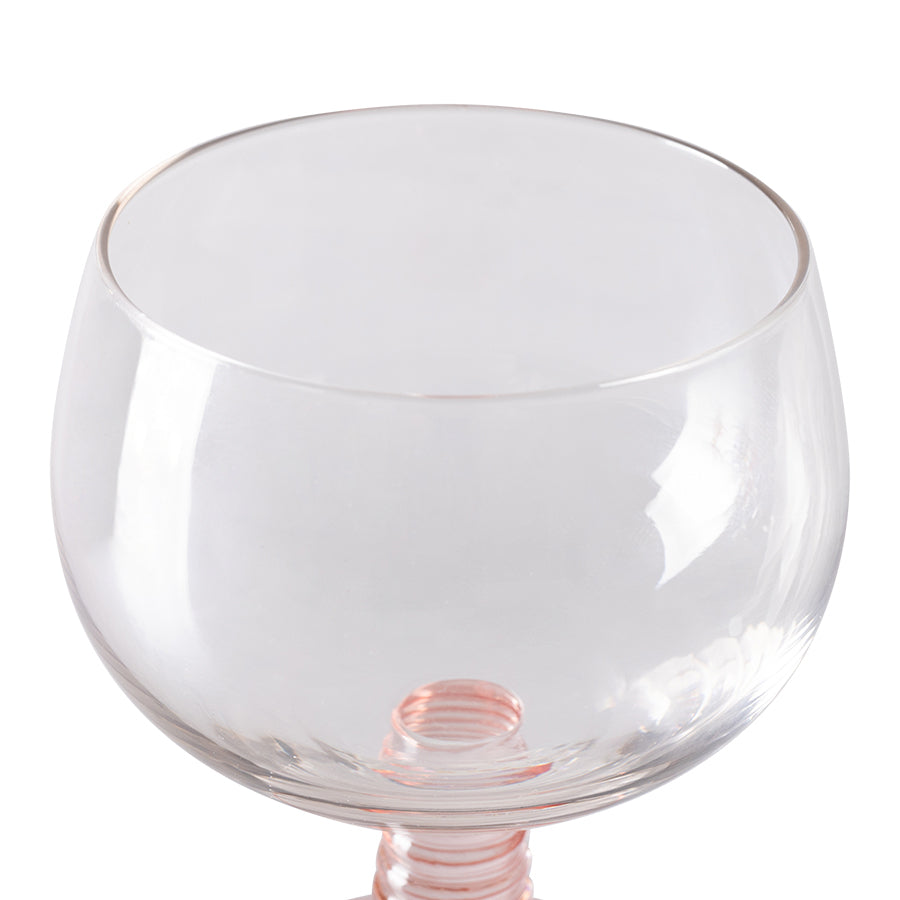 Pink Low Stem Wine Glass - Image 4