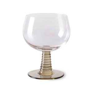 Green Low Stem Wine Glass