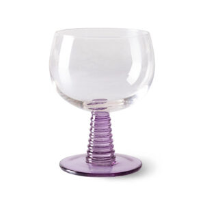 Purple Low Stem Wine Glass