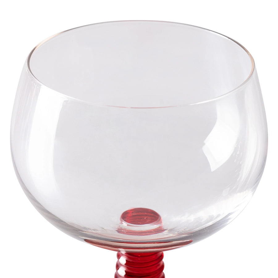 Red Low Stem Wine Glass - Image 4