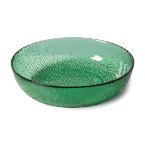 Green Glass Salad Bowl