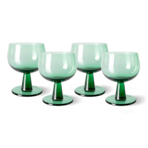 Low Fern Green Wine Glasses - Set of 4