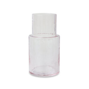 Blush Pink Glass Carafe
